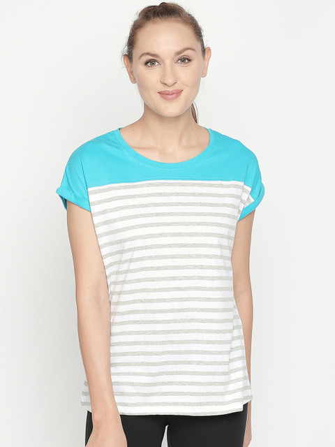 

Ajile by Pantaloons Women Grey Striped Top