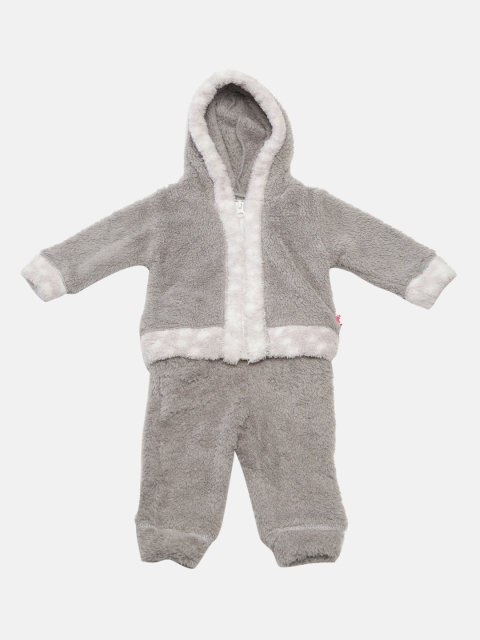 

First Kick Boys Grey Solid T-shirt with Pyjamas