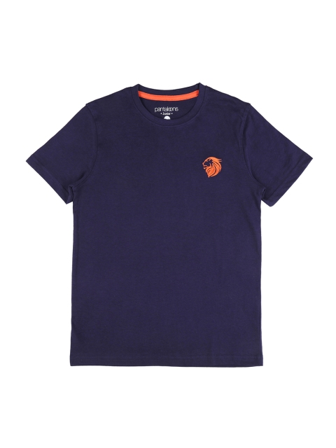

Pantaloons Junior Boys Navy Blue Solid Round Neck T-shirt