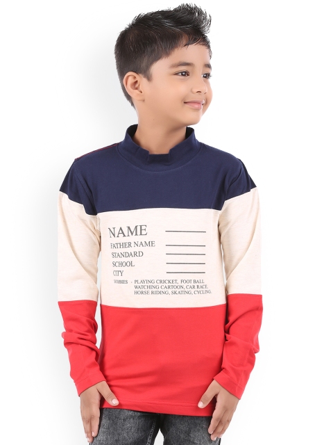 

BodyGlove Boys Beige Colourblocked High Neck T-shirt