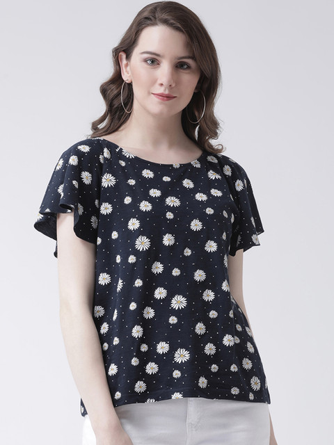

Leo Sansini Women Navy Blue Printed Top