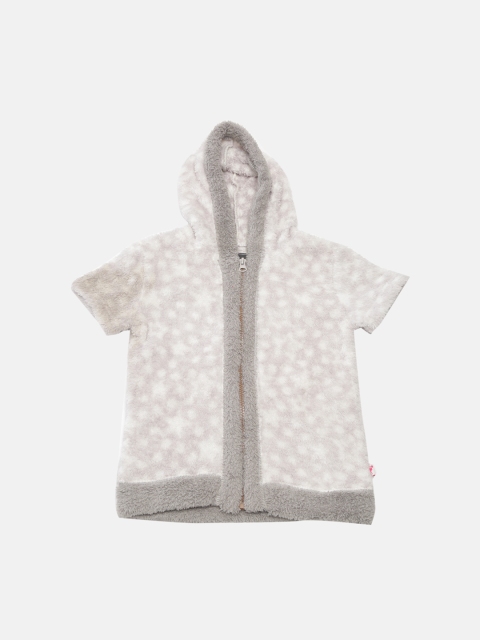 

First Kick Boys Off-White Self Design Hooded Sweatshirt