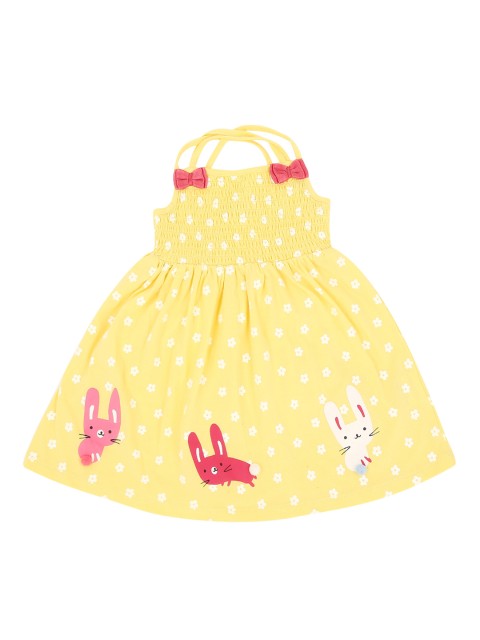 

Pantaloons Baby Girls Yellow Printed Fit and Flare Dress