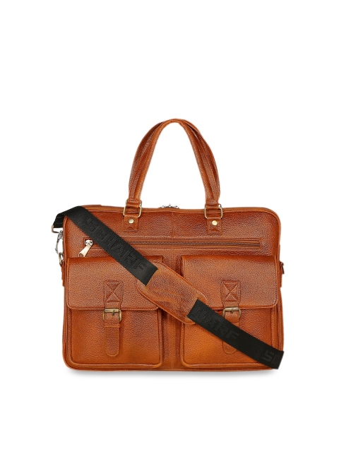 

SCHARF Unisex Tan Solid Laptop Bag
