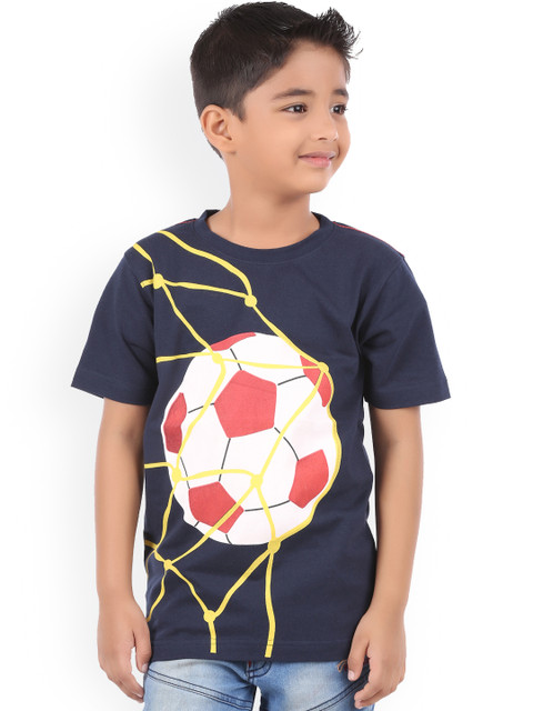 

BodyGlove Boys Navy Blue Printed Round Neck T-shirt