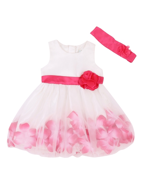 

Pantaloons Baby Girls White Printed Balloon Dress