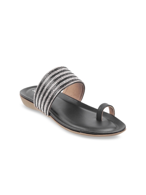 

SOLE HEAD Women Black Solid One Toe Flats