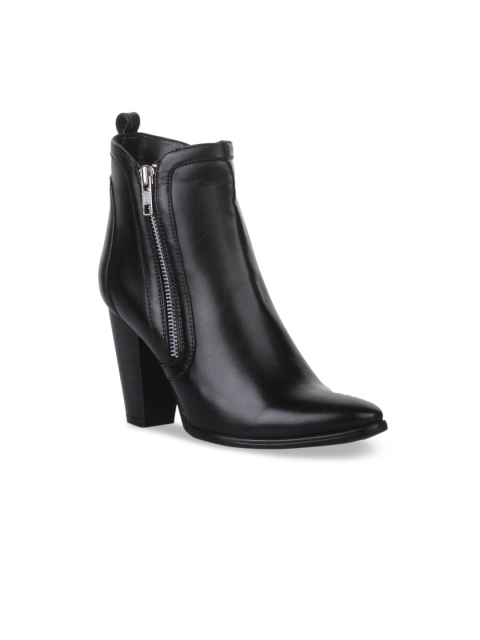 

Bruno Manetti Women Black Solid Heeled Boots