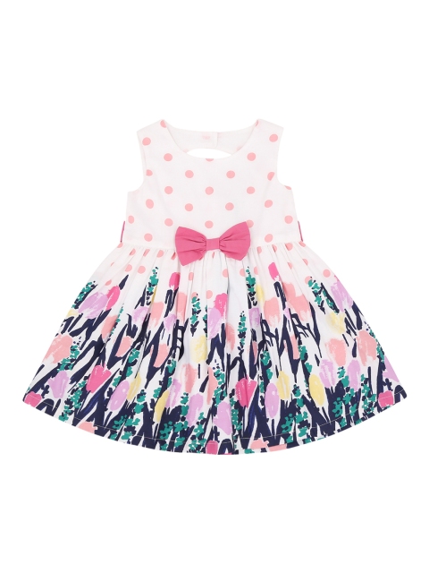 

Pantaloons Baby Girls White Printed Fit and Flare Dress