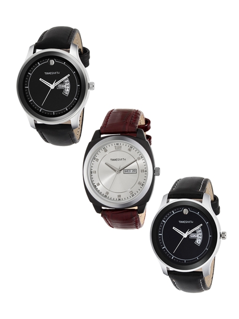 

TIMESMITH Men Set of 3 Analogue Watches TSC-003-004-011, Multi