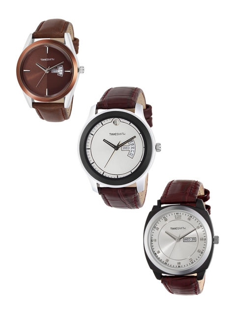 

TIMESMITH Men Set of 3 Analogue Watches TSC-002-003-016, Multi