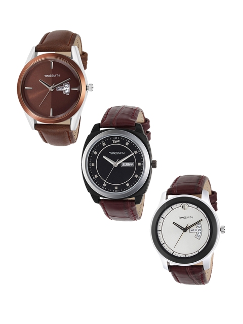 

TIMESMITH Men Set Of 3 Multicoloured Analogue Watch TSC-001-002-016, Multi