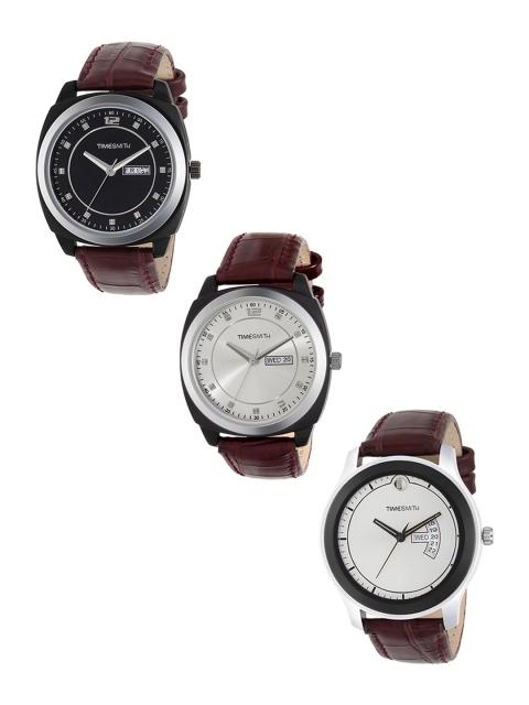 

TIMESMITH Men Set of 3 Analogue Watches TSC-001-002-003, Multi