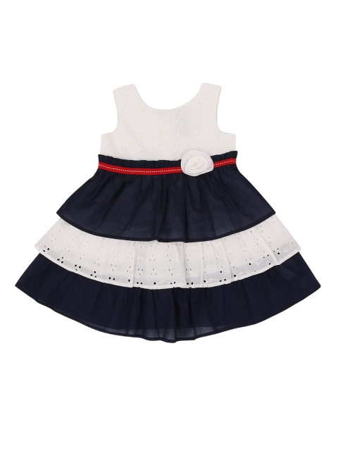 

Pantaloons Baby Girls White Self Design Fit and Flare Dress