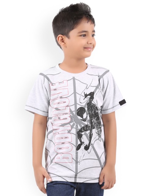 

BodyGlove Boys White Spiderman Printed Round Neck T-shirt
