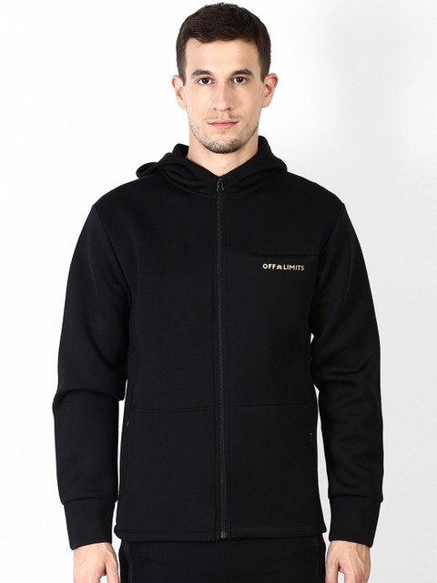 

OFF LIMITS Men Black Solid Lightweight Sporty Jacket