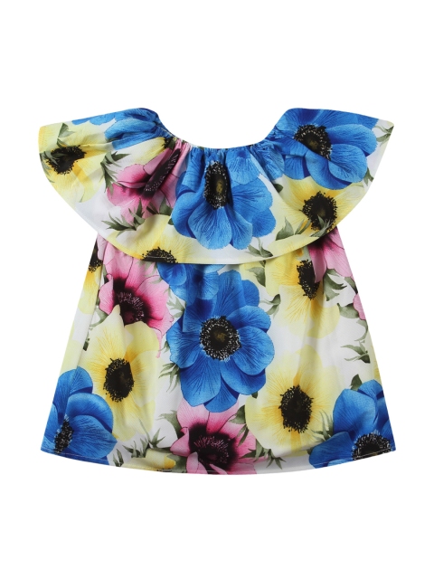 

One Friday Girls Multicoloured Printed A-Line Dress, Multi