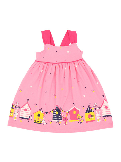 

Pantaloons Baby Girls Pink Printed A-Line Dress