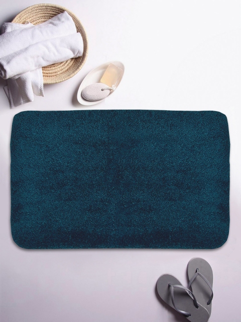 

BIANCA Navy Blue Solid Microfibre Anti-Skid Bath Rug