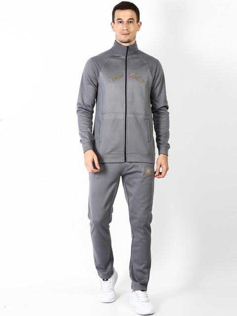 

OFF LIMITS Men Grey Solid Tracksuit