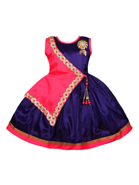 

Wish Karo Girls Red Embellished Fit and Flare Dress