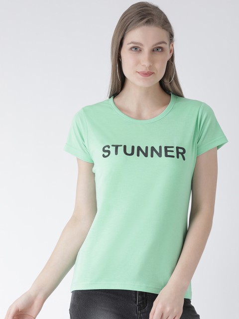 

GRIFFEL Women Green Printed Pure Cotton Top