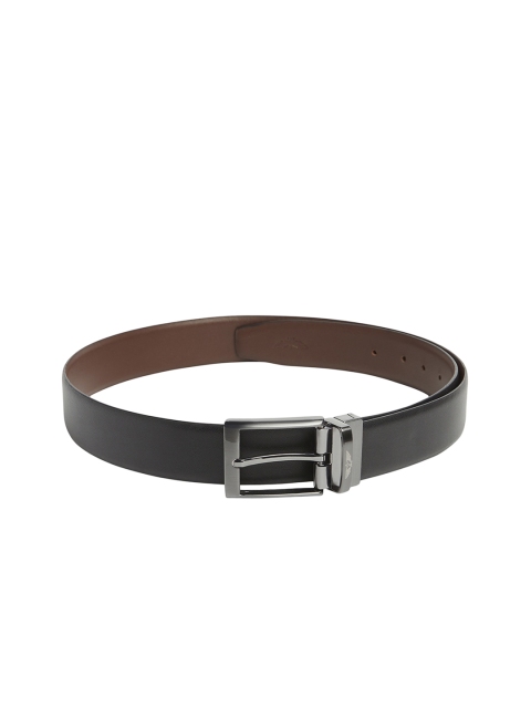 

Park Avenue Men Black Solid Leather Belt