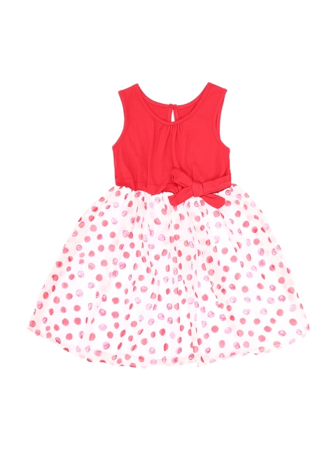 

Pantaloons Junior Girls Pink Printed Fit and Flare Dress