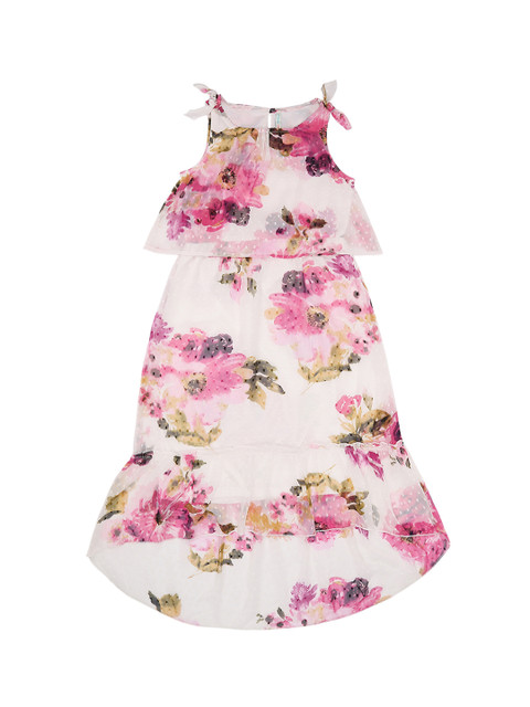 

Pantaloons Junior Girls White Printed A-Line Dress