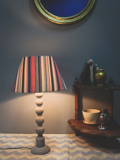 

Grated Ginger Grey Solid Handcrafted Table Lamp