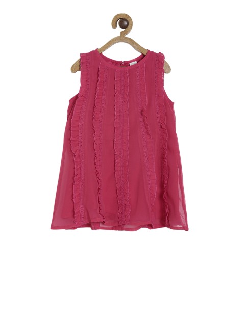 

MINI KLUB Girls Pink Solid A-Line Dress