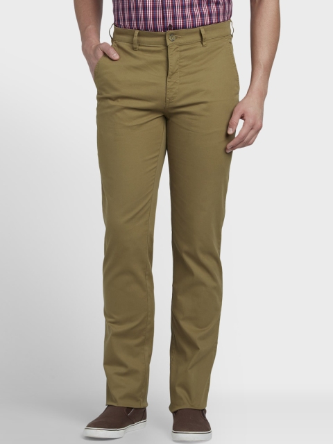 

ColorPlus Men Green Regular Fit Solid Regular Trousers