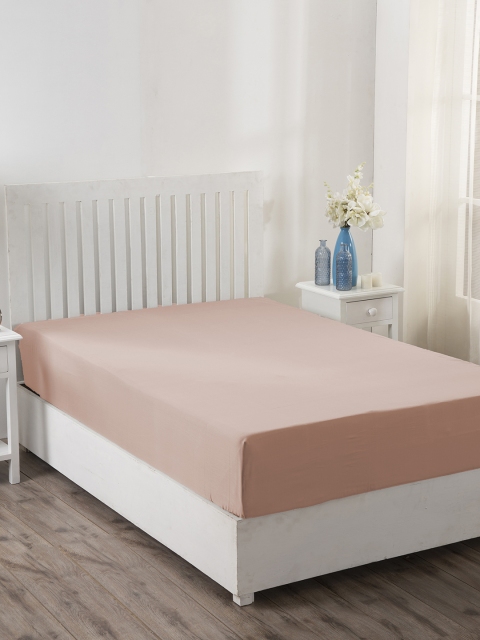 

Maspar Peach-Coloured 210 TC Cotton 1 Queen Bedsheet