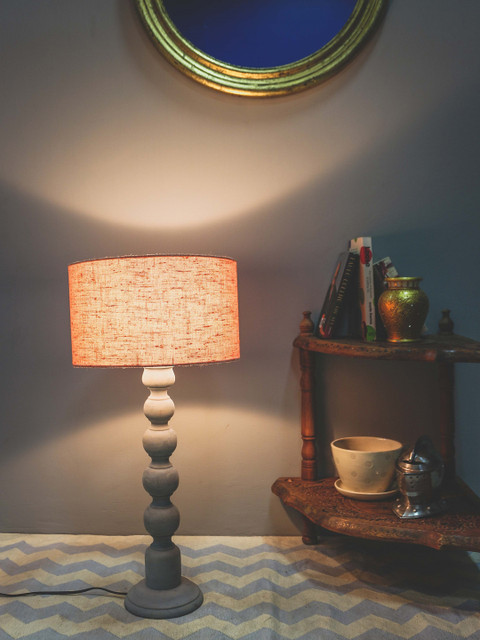 

Grated Ginger Grey Solid Handcrafted Table Lamp