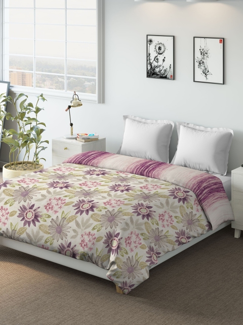 

DDecor Purple & Beige Floral Summer 150 GSM Single Bed Dohar