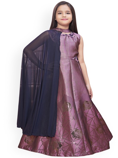 

BETTY Girls Purple Embellished Maxi Dress