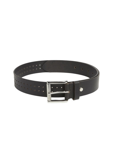 

Park Avenue Men Black Solid Leather Belt