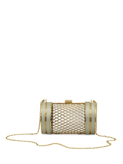 

KLEIO Women Silver-Toned Embellished Clutch