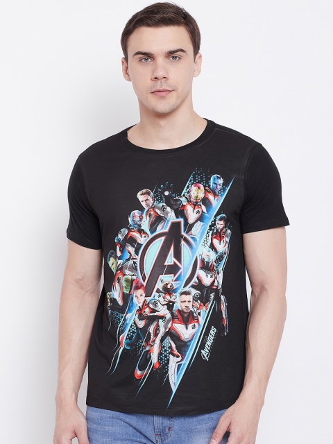 

Marvel by Wear Your Mind Men Black Printed Round Neck T-shirt