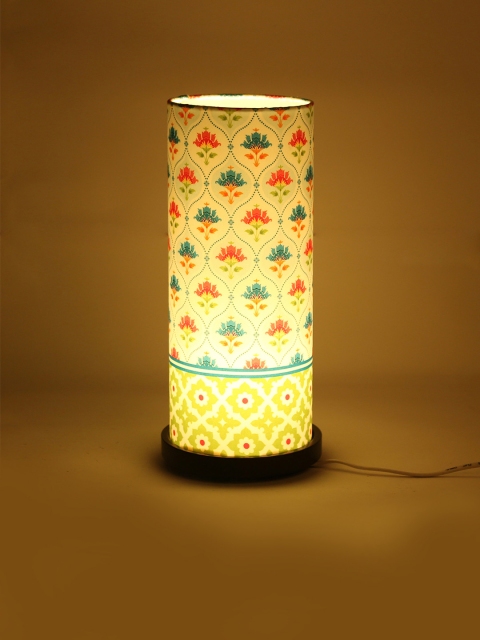 

Reinvention Factory Turquoise Blue Printed Bedside Table Lamp with Shade