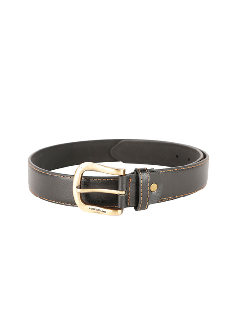 

Peter England Men Grey Solid Belt