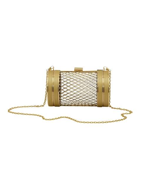 

KLEIO Gold-Toned Embellished Box Clutch