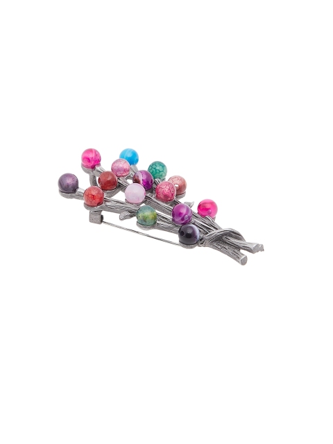 

Alvaro Castagnino Men Multicoloured Beaded Brooch, Multi
