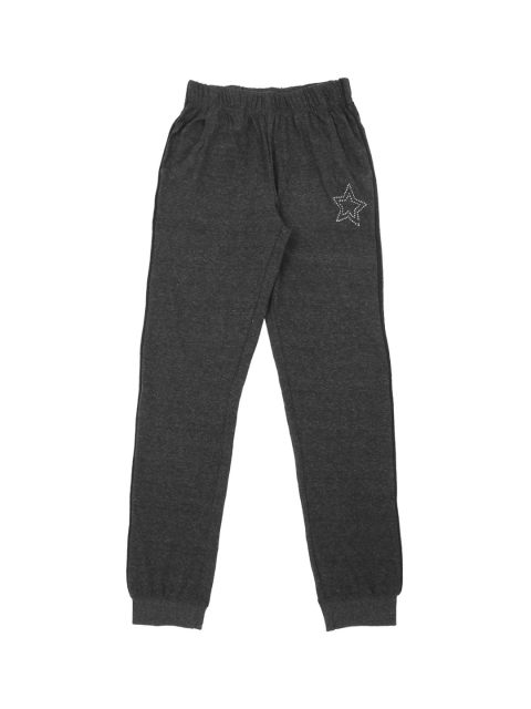 

Pantaloons Junior Girls Grey Solid Slim-Fit Joggers