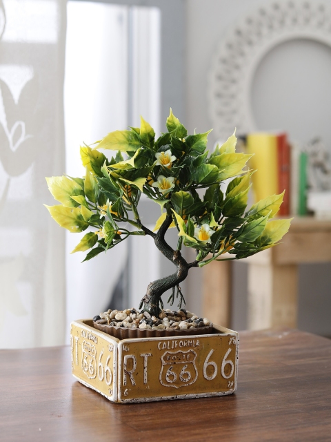 

OddCroft Yellow & Green Bonsai Plant with Route66 Pot