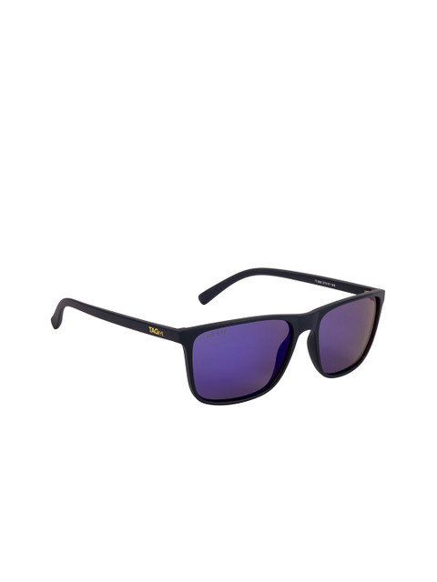 

TAG EYE Unisex Rectangle Sunglasses T1309TAG214, Blue