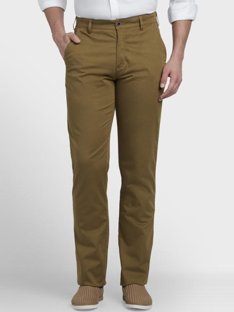 

ColorPlus Men Khaki Regular Fit Solid Regular Trousers