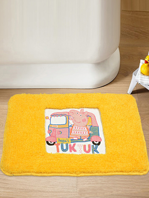 

Saral Home Yellow Anti-Skid Bath Rug