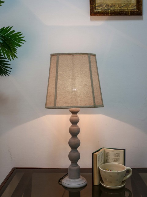 

Grated Ginger Grey Solid Handcrafted Table Lamp