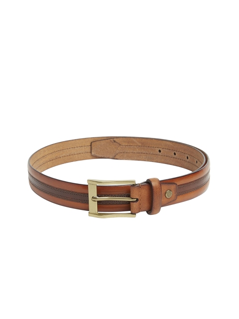 

Park Avenue Men Brown Solid Leather Belt